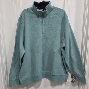 NWOT 2XL LANDS END Quarter Zip Sweater - Teal